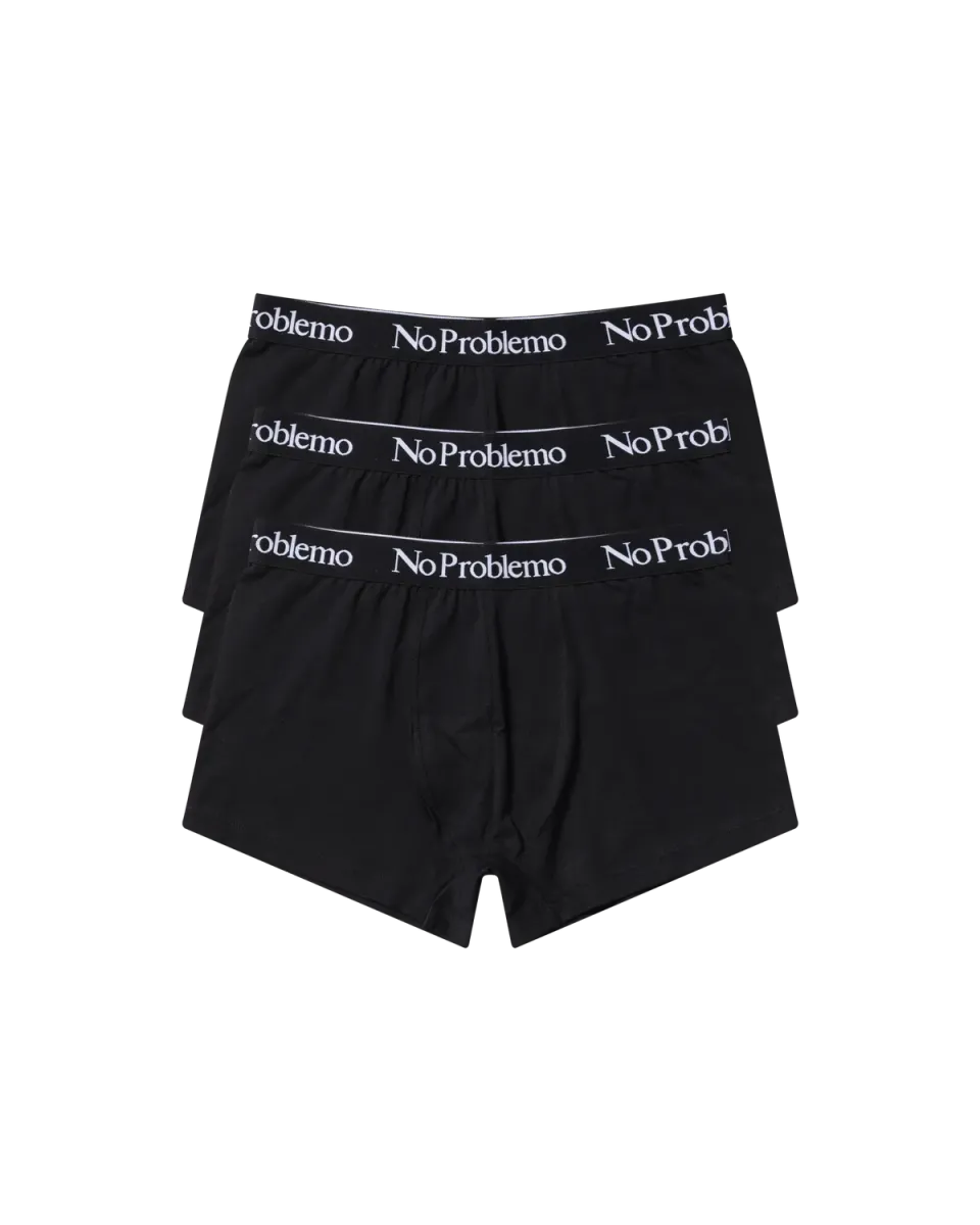 No Problemo Boxer Briefs NP00042.05 boxeri negri 3-pack bumbac