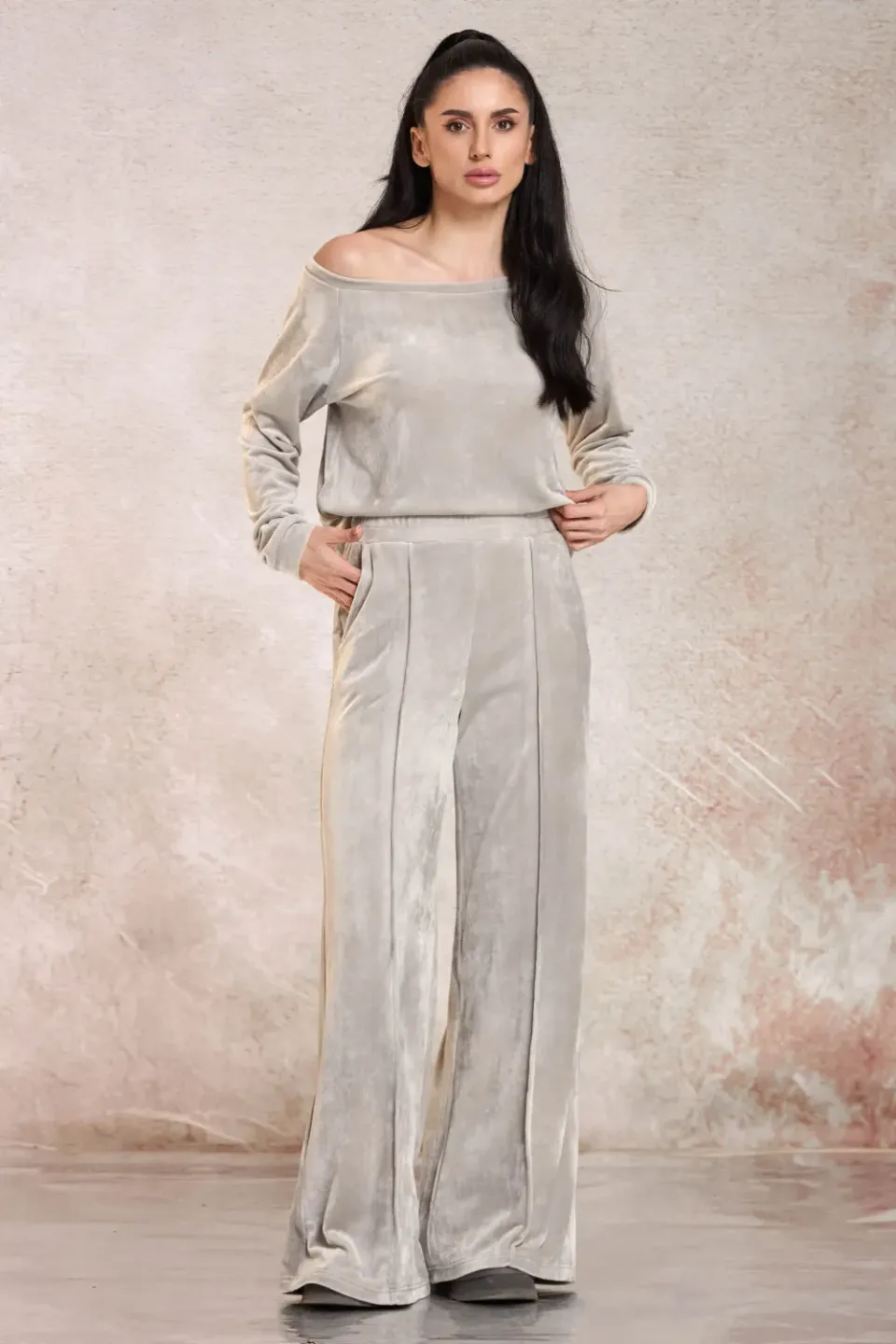 Grama Shop Fit Larg trening gri cu croi larg