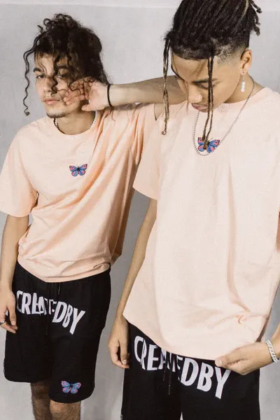CREATEDBY Butterfly V2 tricou greu oversize brodat