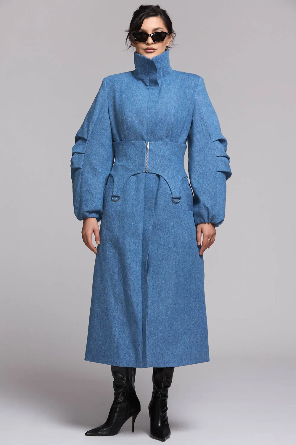 Grama Shop Denim trench bumbac organic S