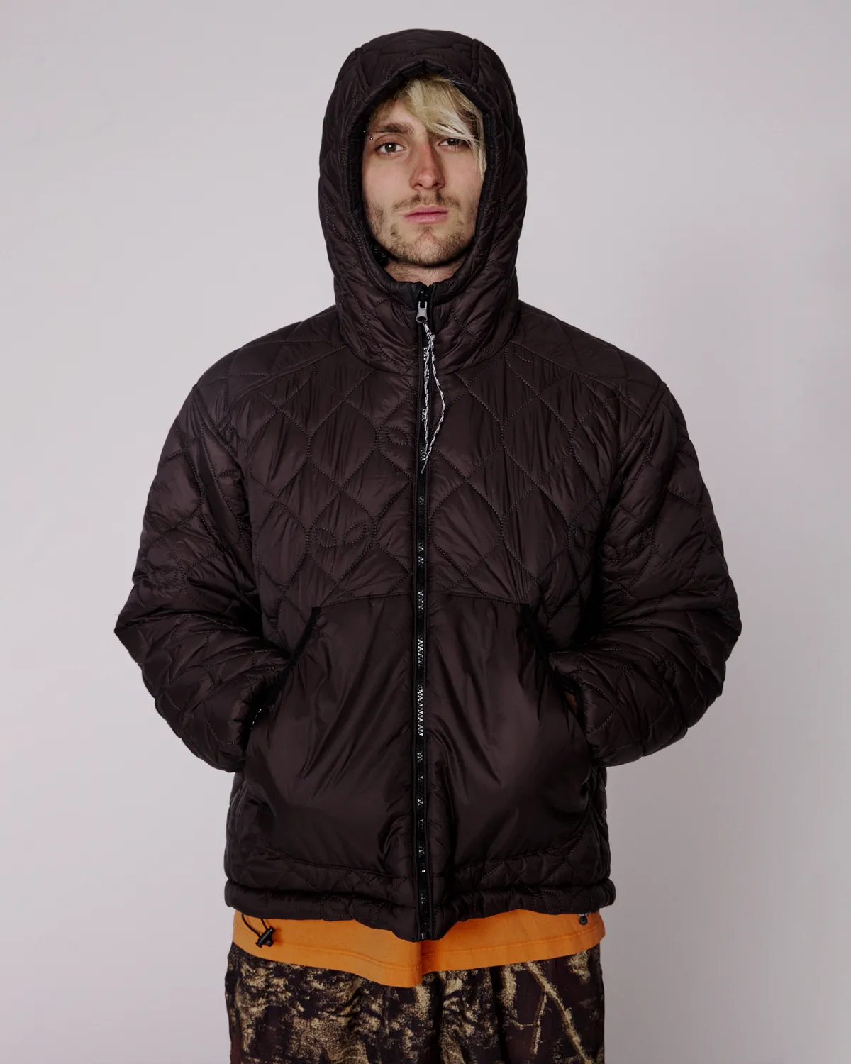 No Problemo Reversible Alien-O Puffer geaca negru