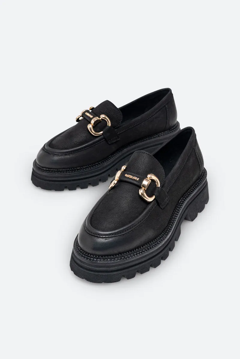 Gattinoni Planetarium Bell mocasini negri nubuck