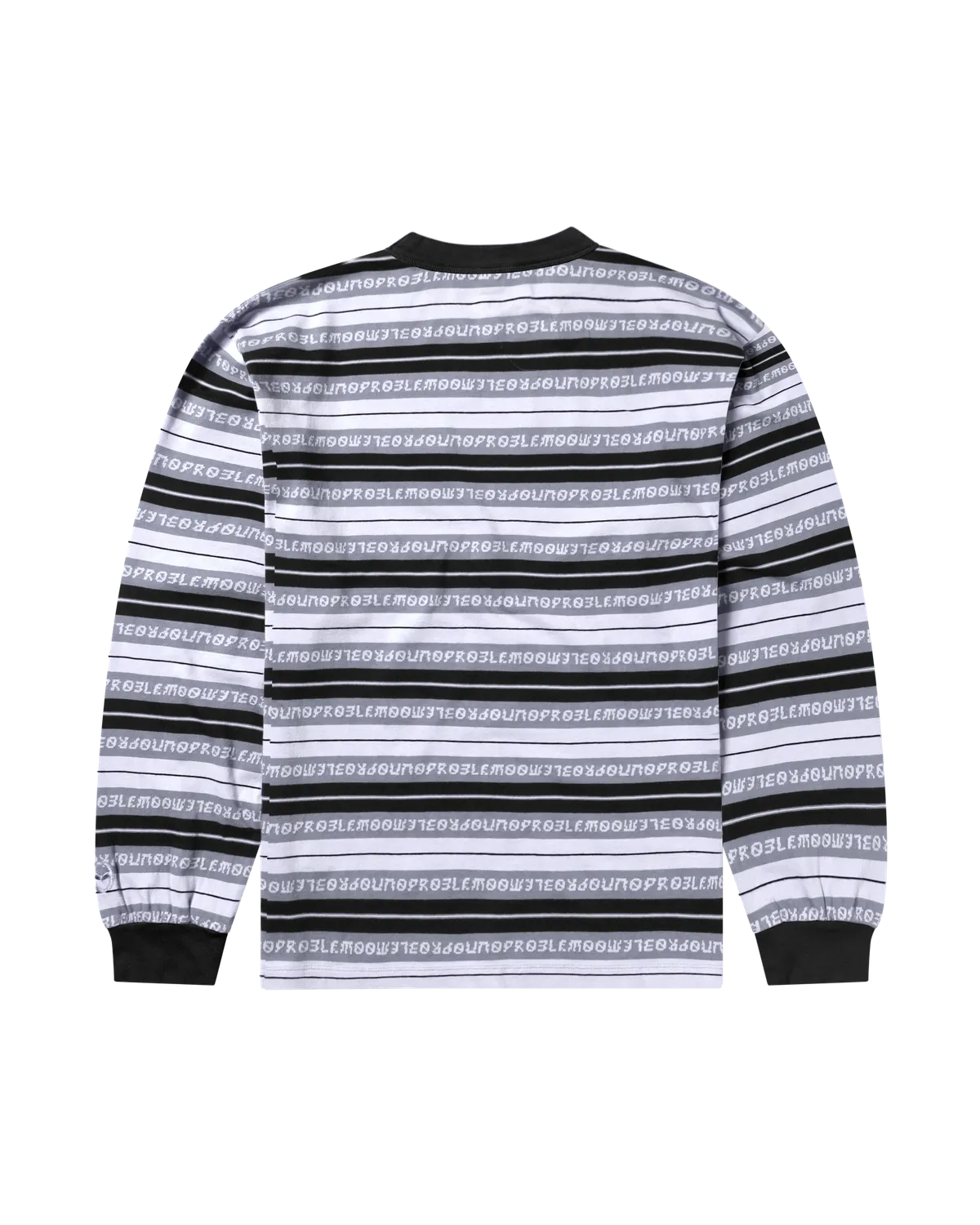 No Problemo Jacquard Stripe LS Tee bluza neagra maneca lunga