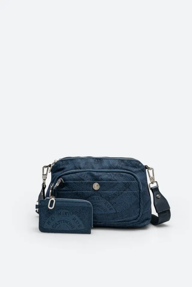 Gattinoni Maya Experience Blue geanta crossbody 28 cm nailon