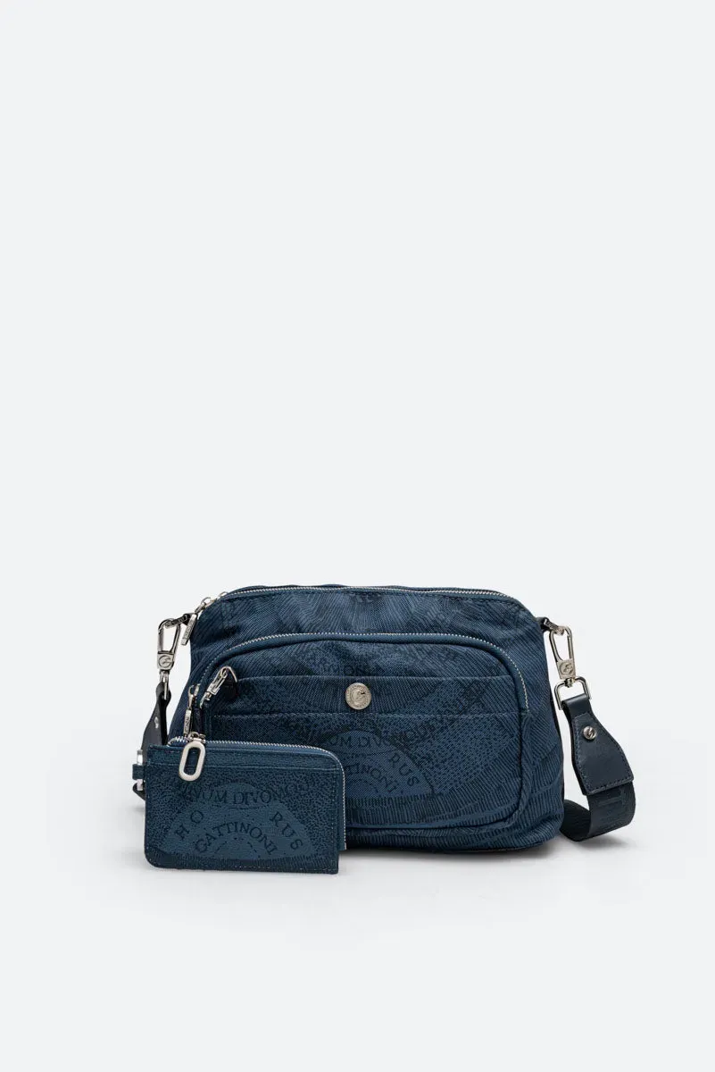 Gattinoni Maya Experience Blue geanta crossbody 28 cm nailon