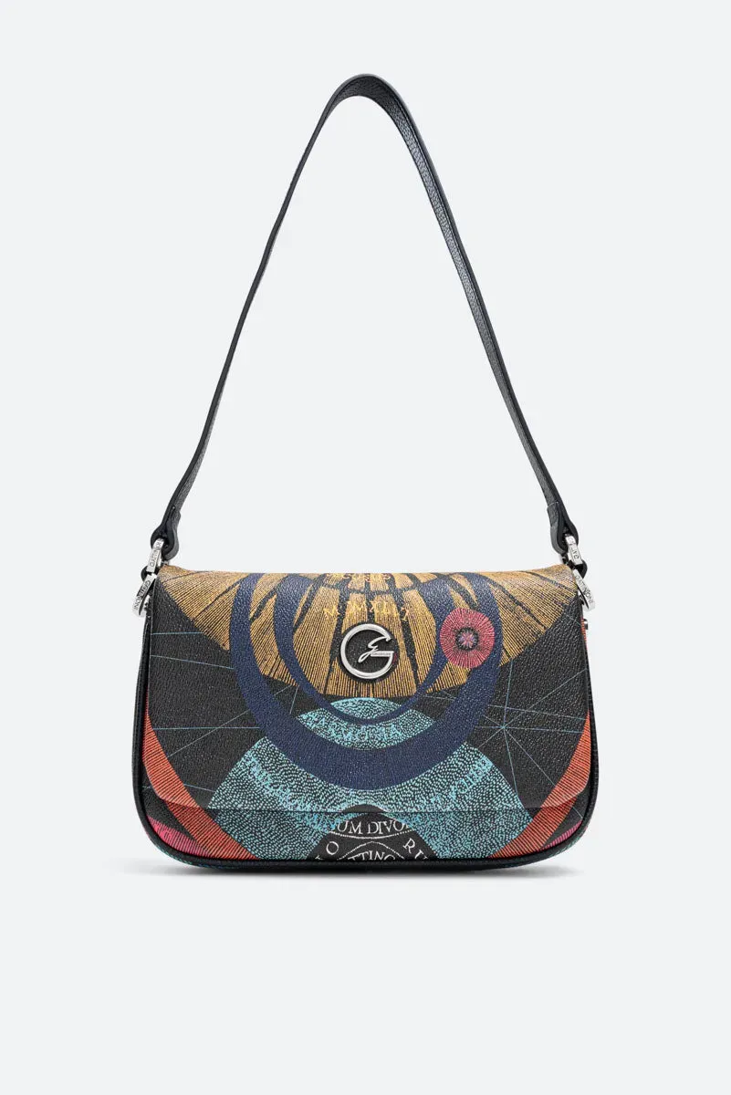 Gattinoni Flap Bag Planetarium Black geanta neagra PVC