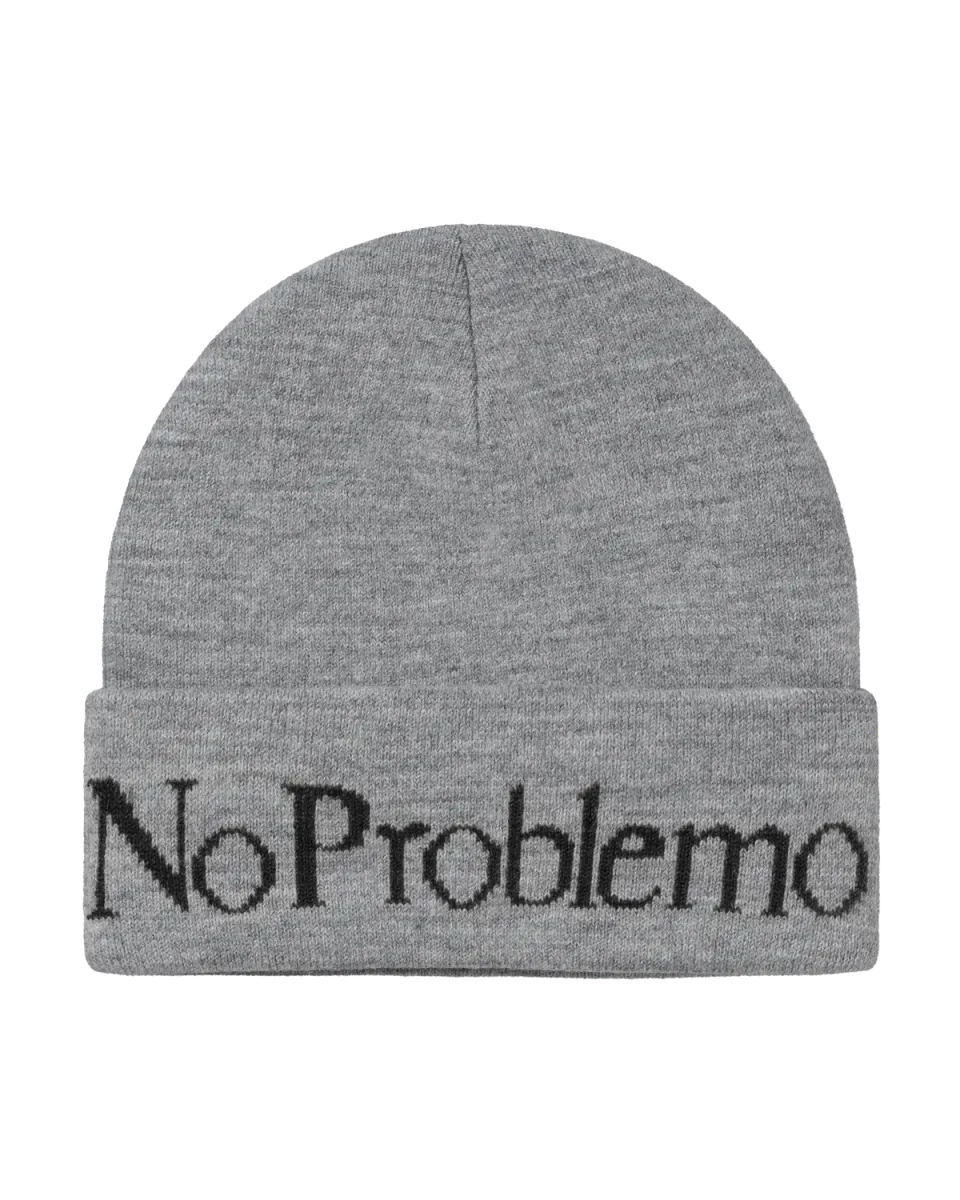 No Problemo Beanie căciulă gri acrilic
