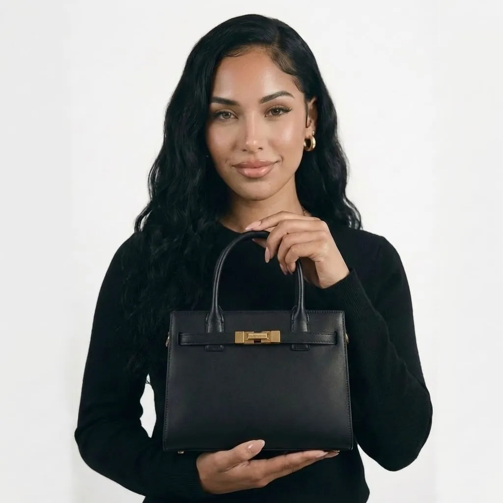 COOGI Saint-Tropez Tote geanta piele neagra
