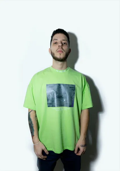 CREATEDBY Lime Green tricou oversize verde deschis