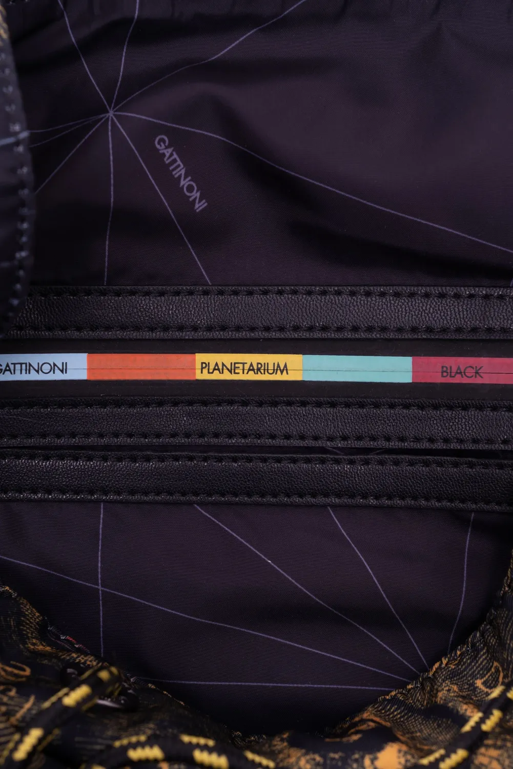 Gattinoni Planetarium Black rucsac mic negru 9L piele