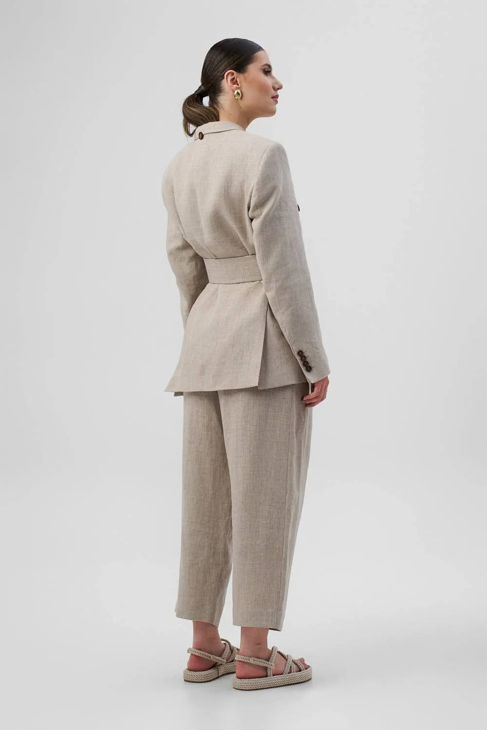 Dualitae MANON pantaloni bej in 100% XS-XXL