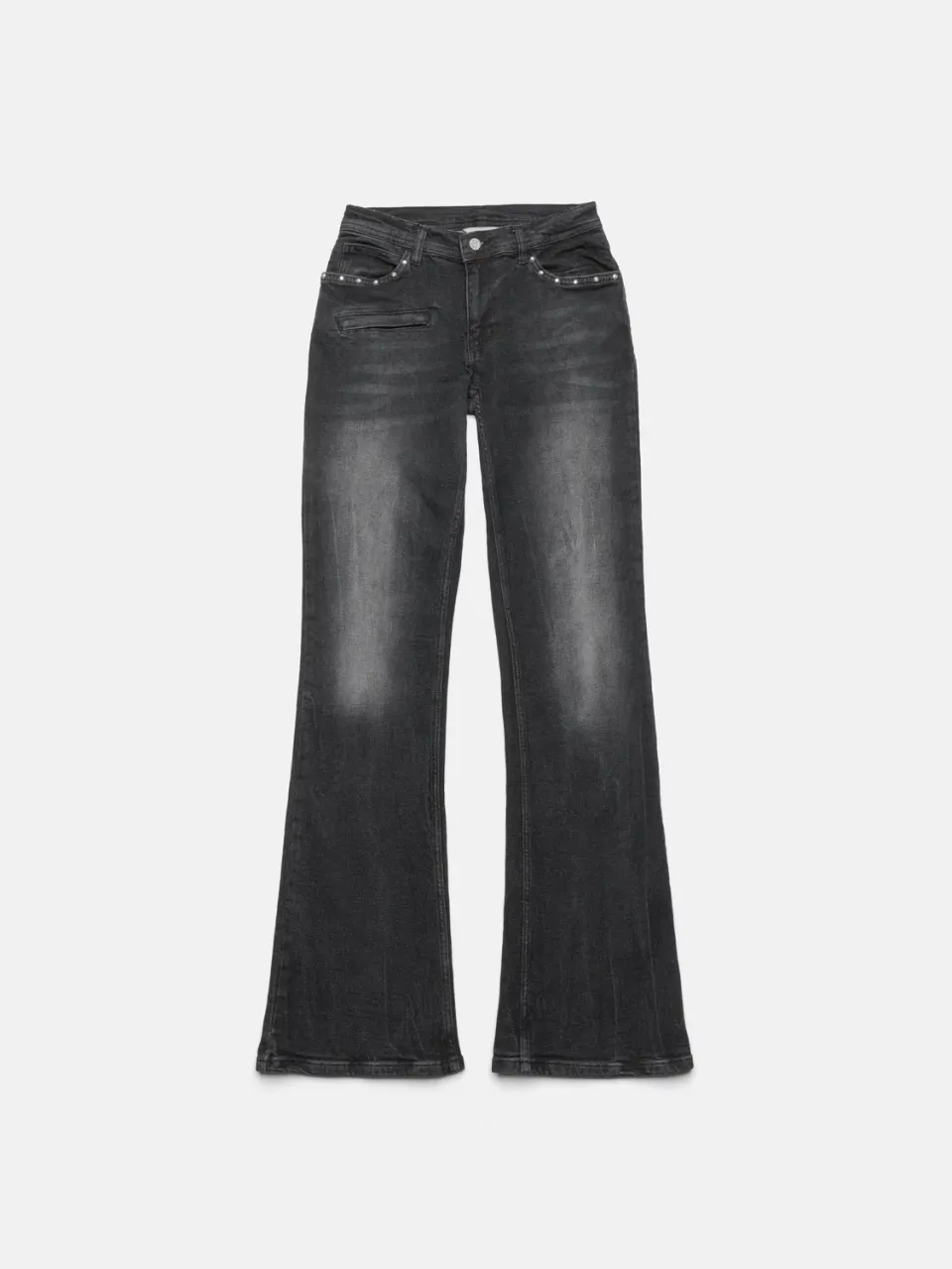 Enrage Flared Jeans blugi negri evazati