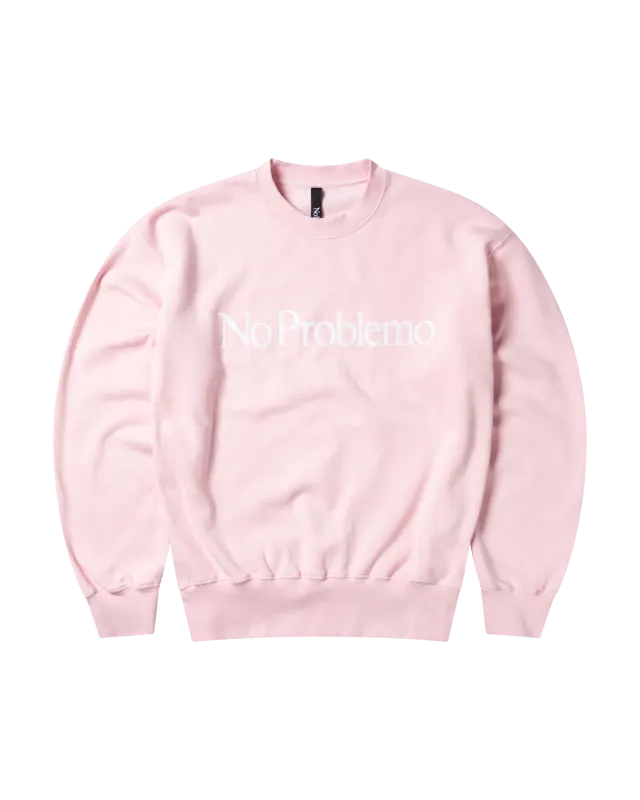 No Problemo Sweatshirt bluză roz pal bumbac