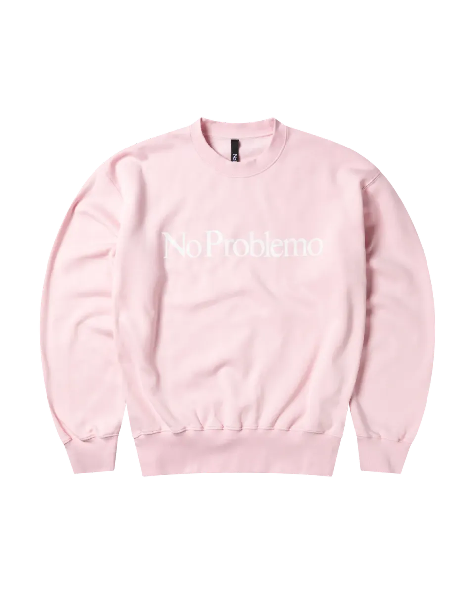 No Problemo Sweatshirt bluză roz pal bumbac