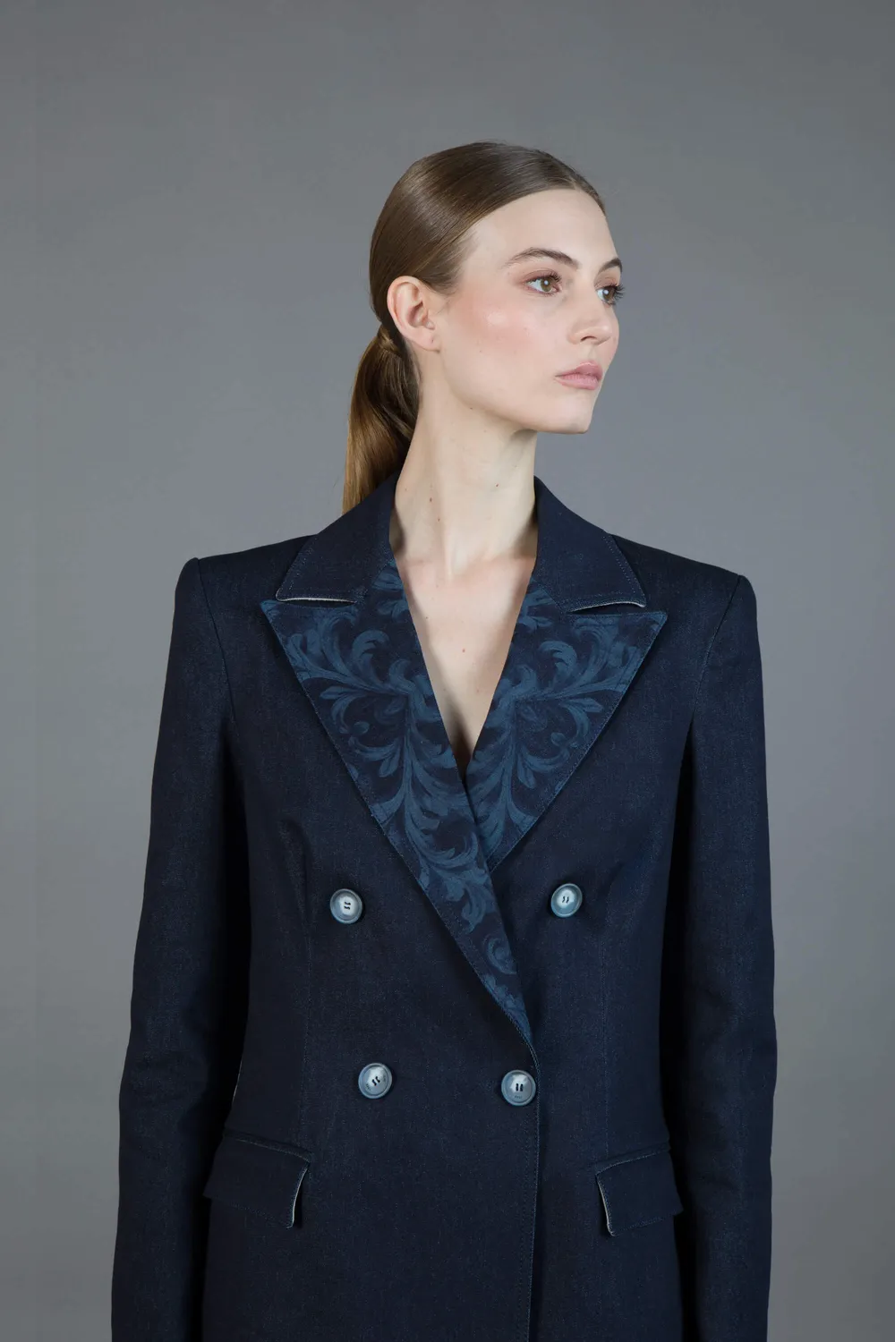 Gattinoni Denim sacou la două rânduri bumbac