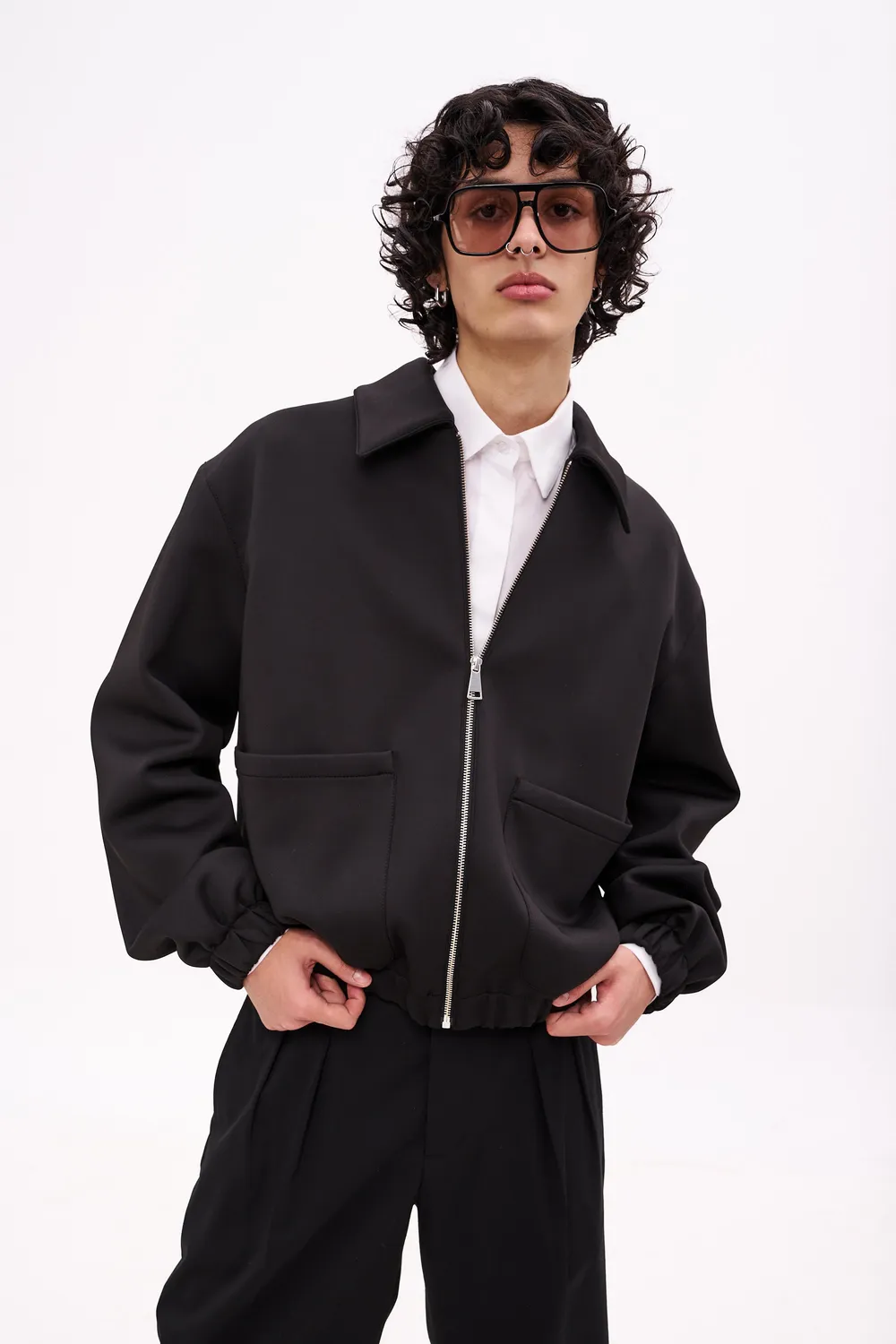 Dualitae Aris geaca bomber unisex neagra neopren
