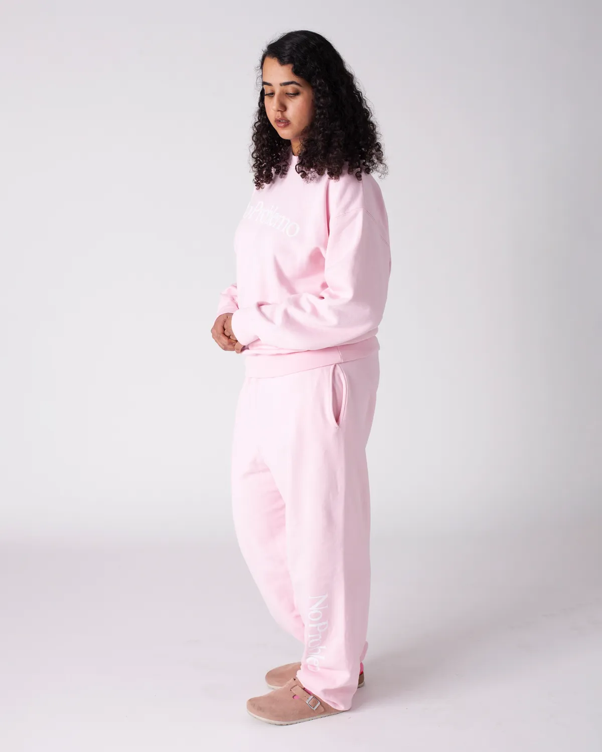 No Problemo NP30002.03 pantaloni trening Pale Pink bumbac