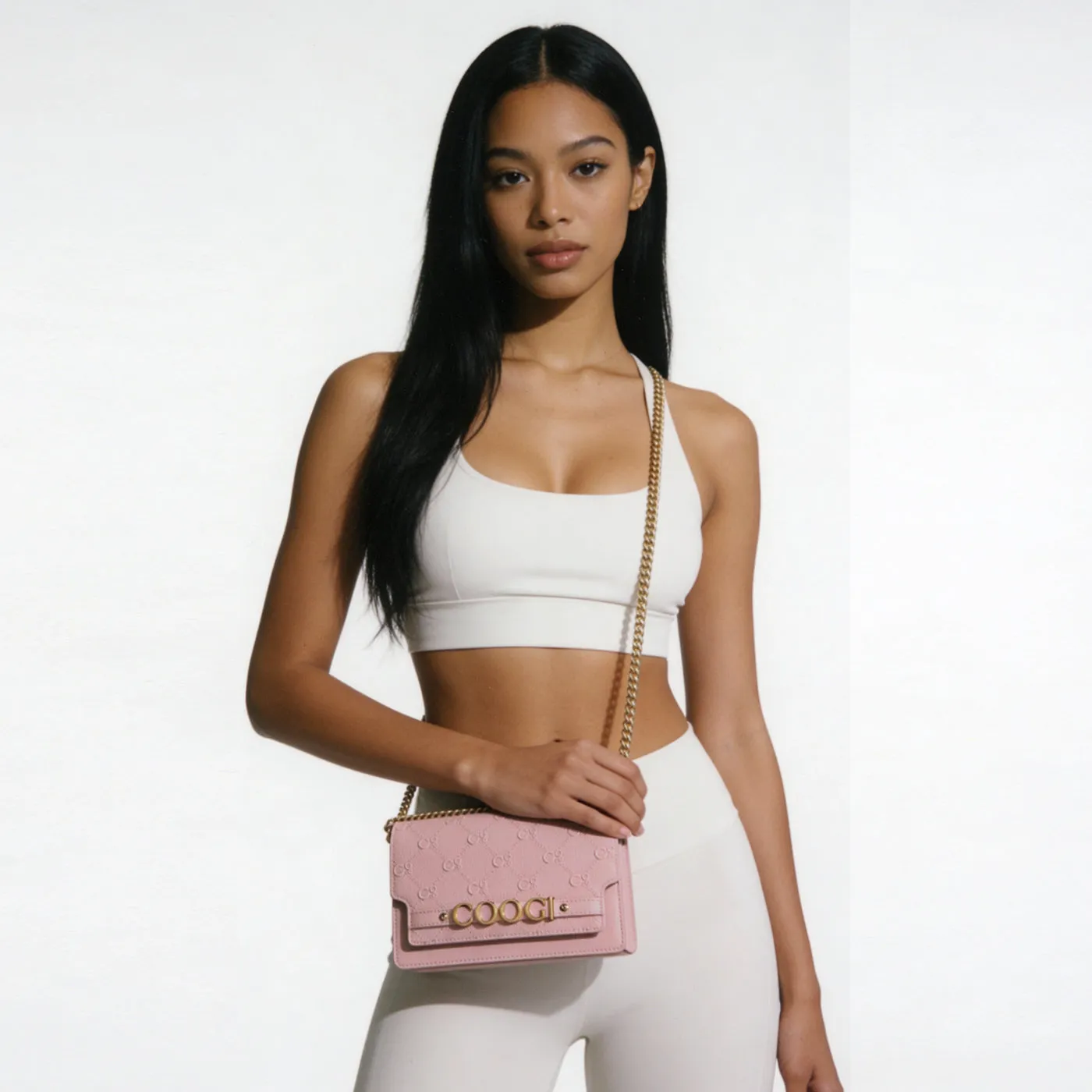 COOGI Capitola geanta crossbody piele roz