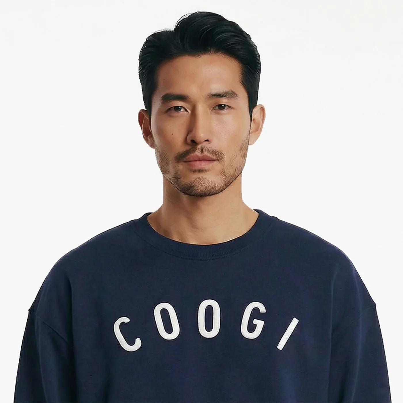 COOGI Statement Crew bluza oversize navy fleece