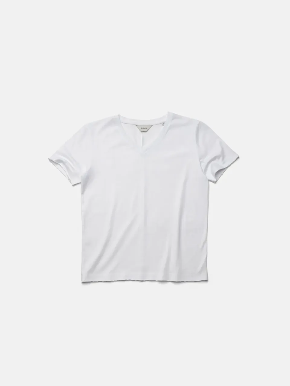 Enrage V-Neck White tricou alb decolteu V bumbac