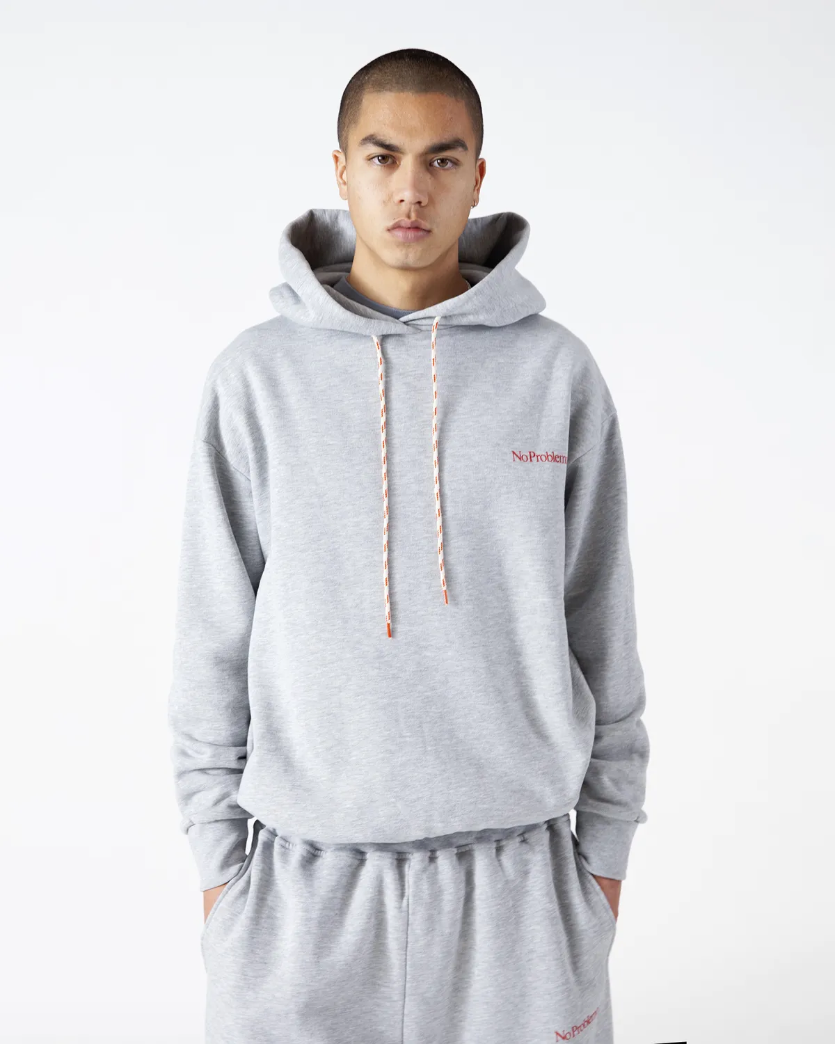 No Problemo Mini Problemo Hoodie hanorac gri bumbac