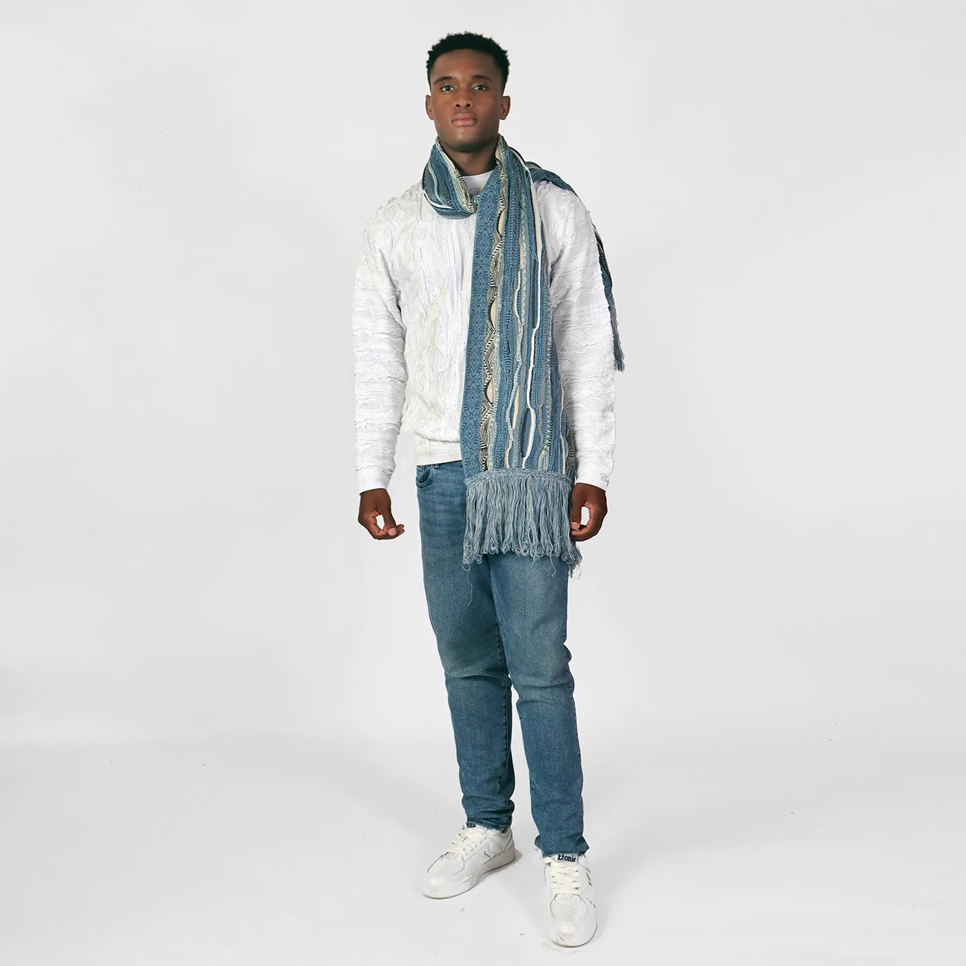 COOGI Pacific Blues fular tricotat albastru multicolor