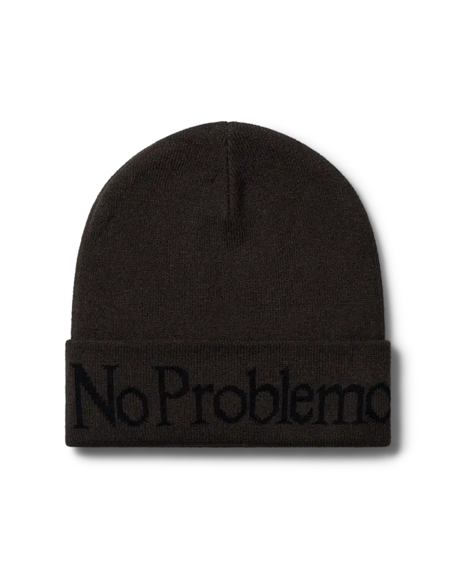 No Problemo Beanie caciula gri iron tricotata