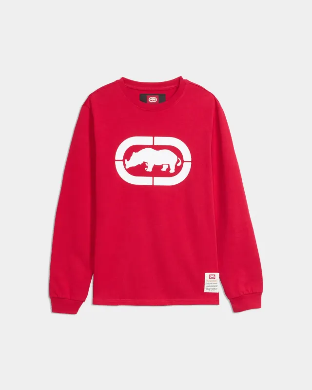 Ecko Red Classic Rhino Long Sleeve Tee bluză bumbac