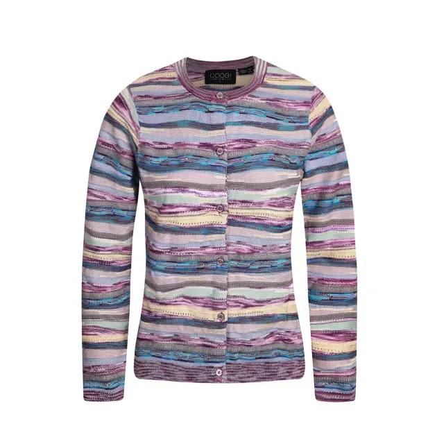 COOGI All-Season cardigan mov din bumbac mercerizat
