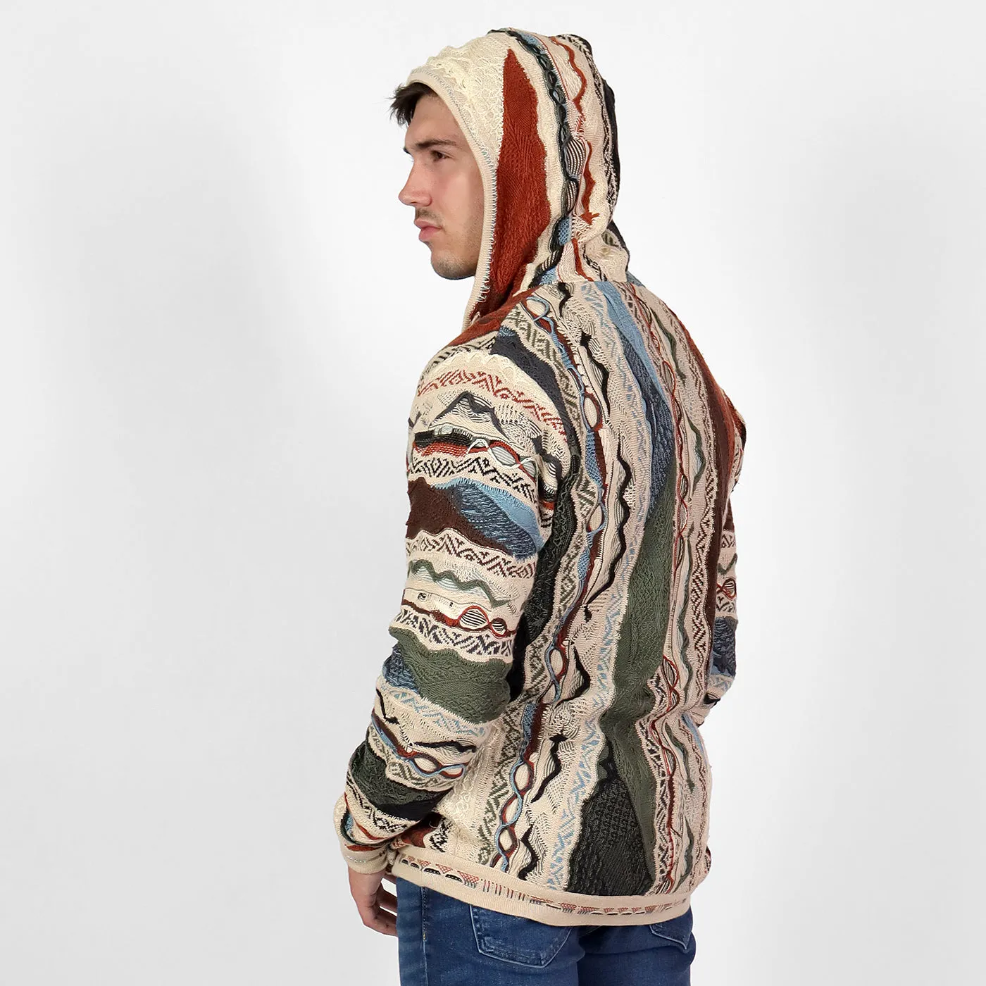COOGI Taos hanorac tricotat cu fermoar multicolor
