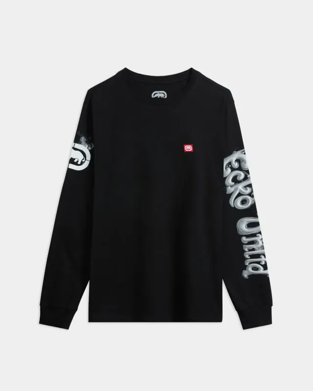 Ecko Red Blowing Smoke tricou maneca lunga bumbac greu
