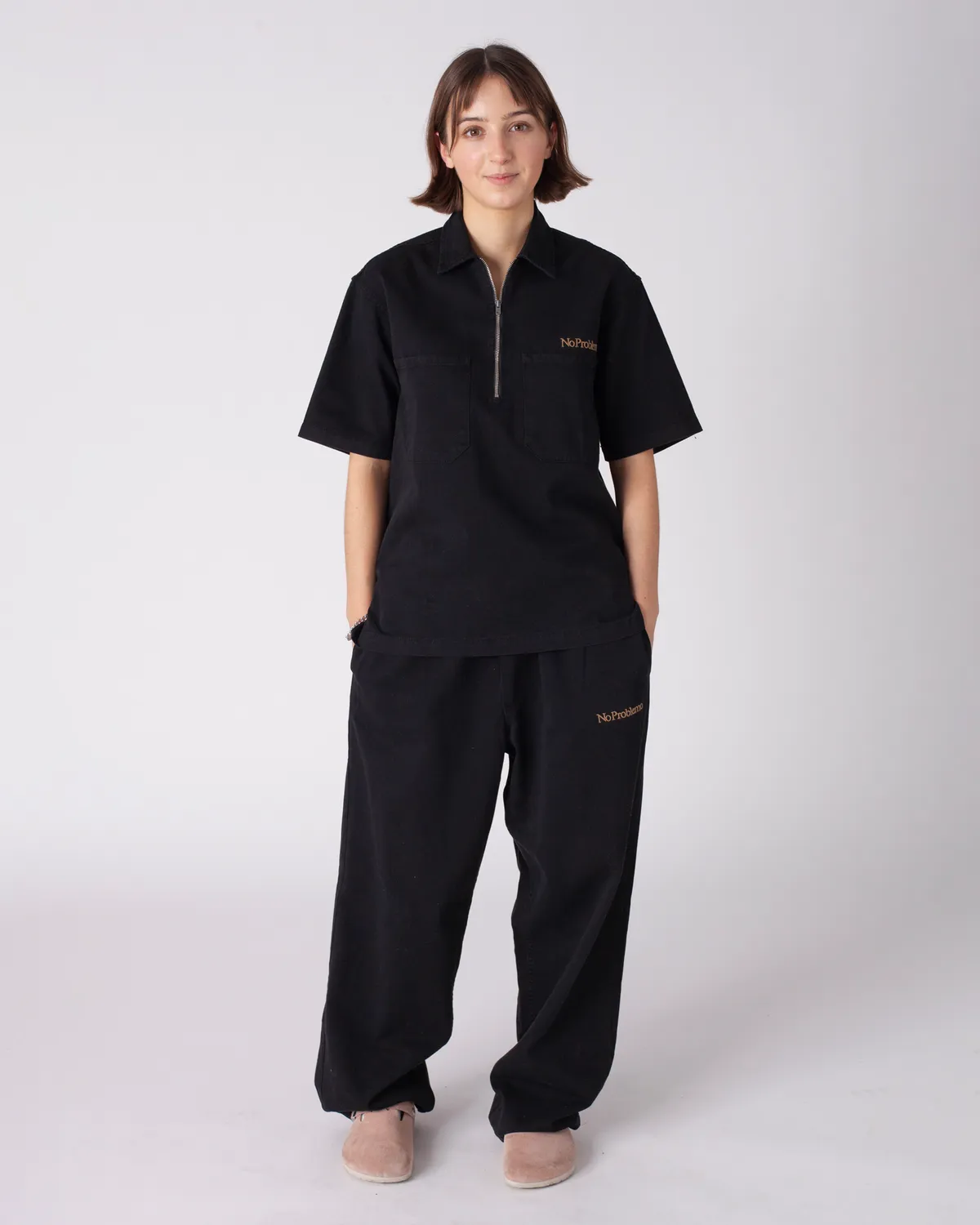 No Problemo Mini Problemo Work Pant pantaloni negri twill