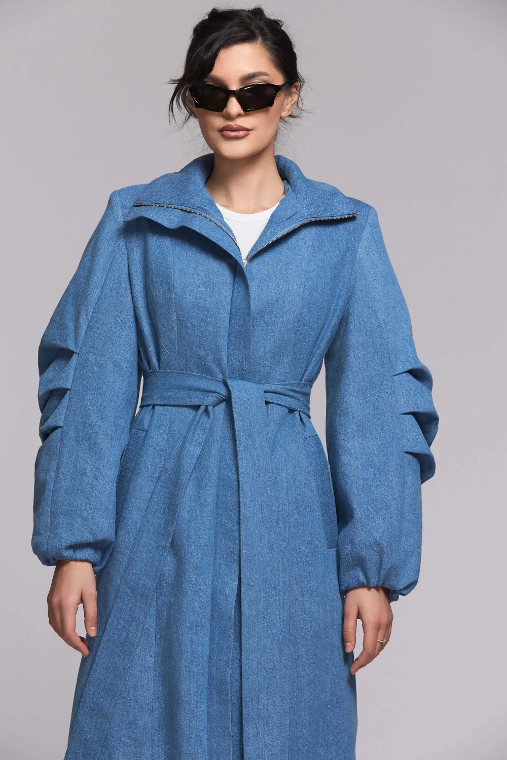 Grama Shop Denim trench bumbac organic S