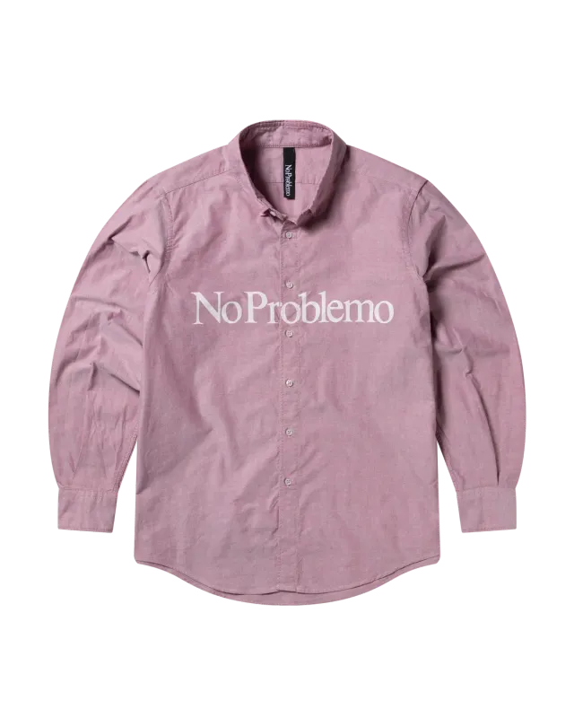 No Problemo LS Oxford camasa rosie maneca lunga