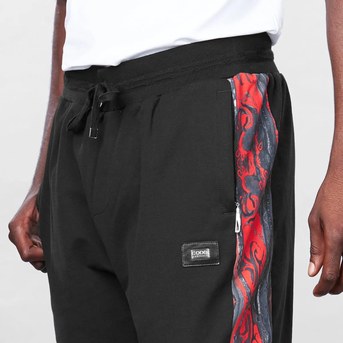 COOGI Classic Red-Black joggeri negri din bumbac