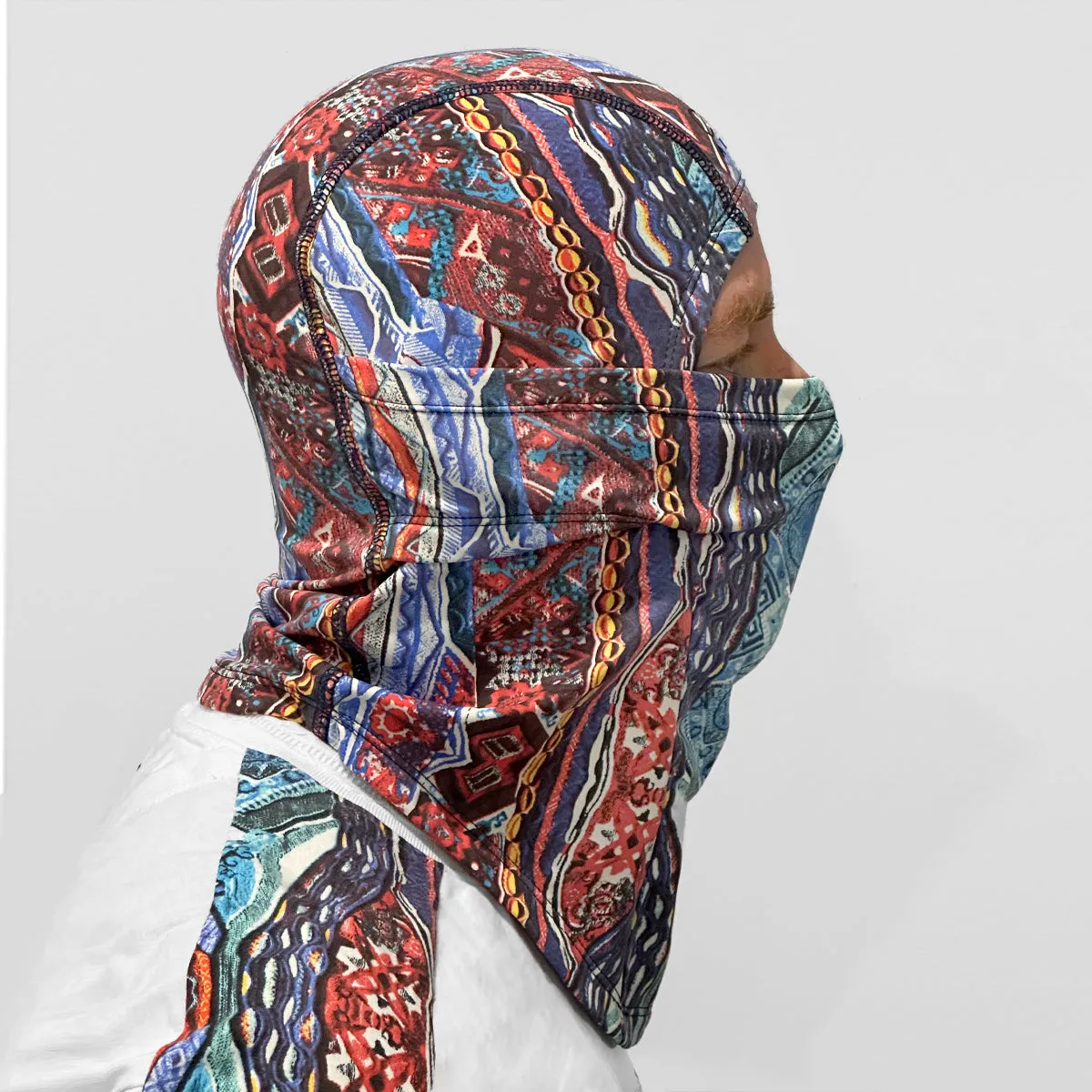 COOGI Balaclava cagula albastru-rosu elastica
