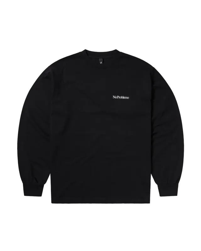 No Problemo Mini Problemo tricou negru maneca lunga