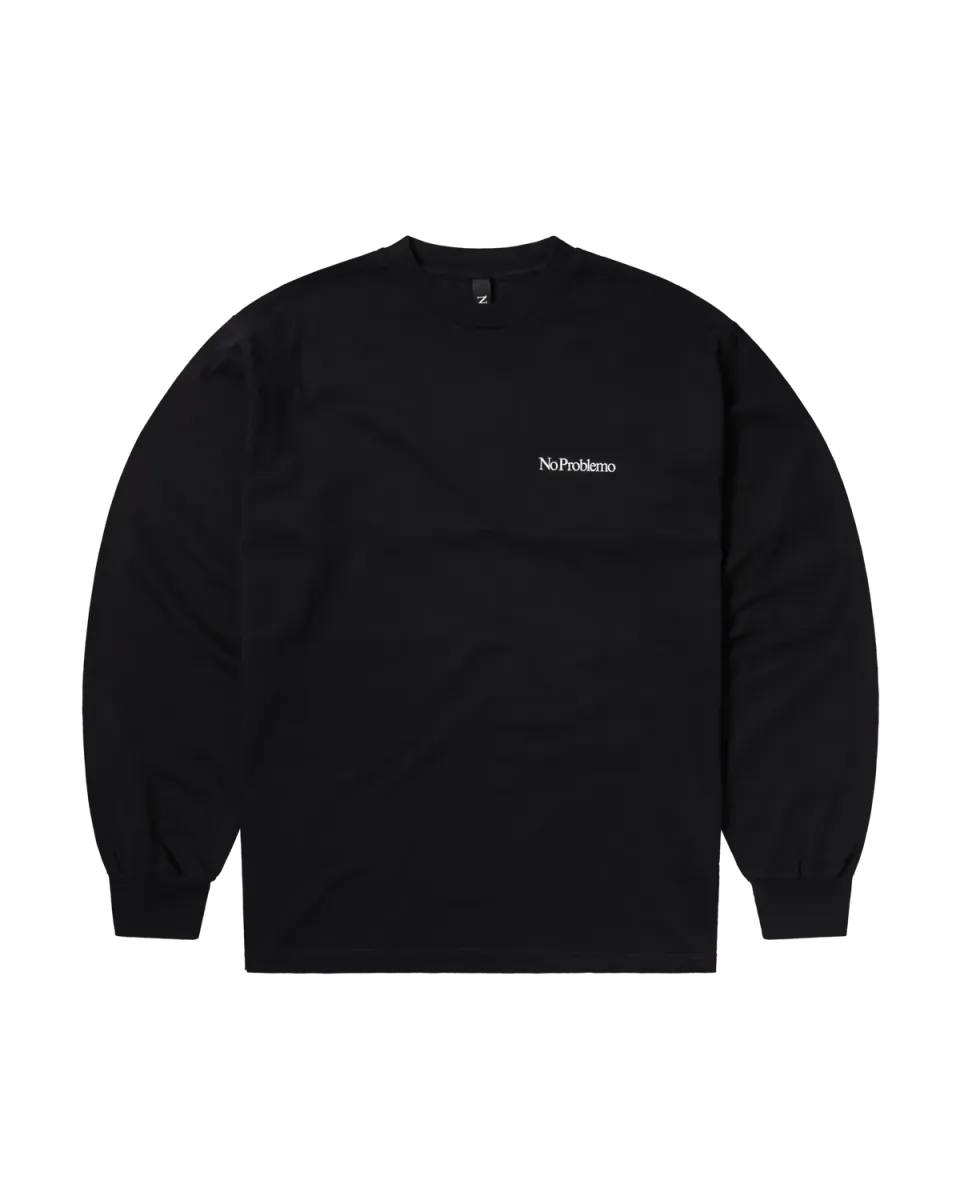 No Problemo Mini Problemo tricou negru maneca lunga