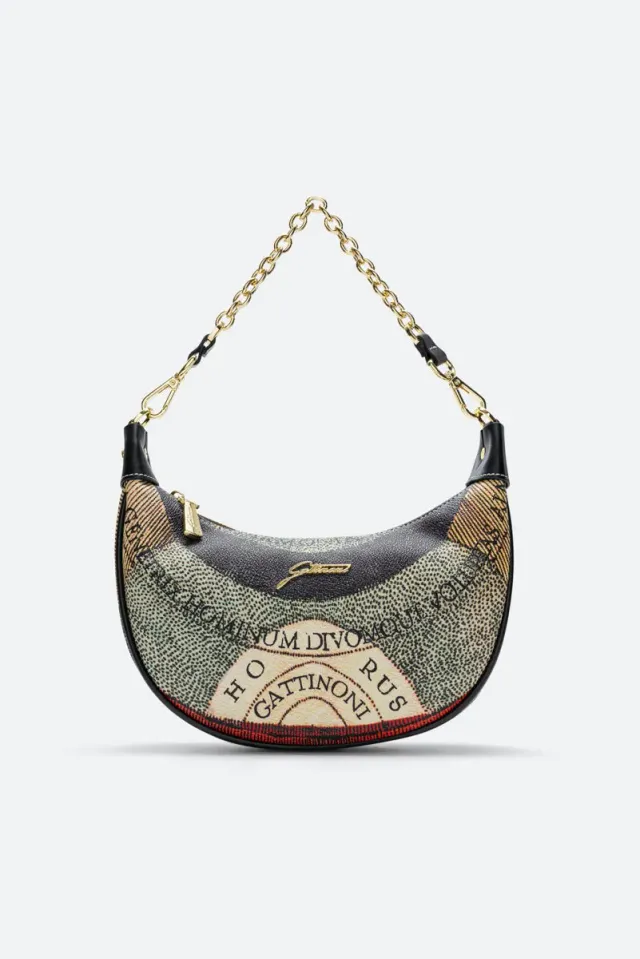 Gattinoni Planetarium Classic Small geanta hobo aurie