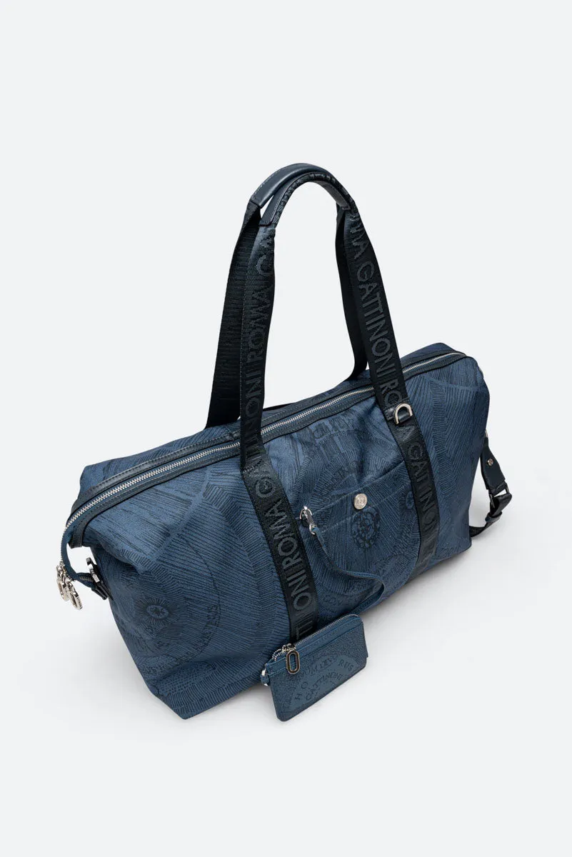 Gattinoni Maya Experience geanta mana albastra nailon 44 cm