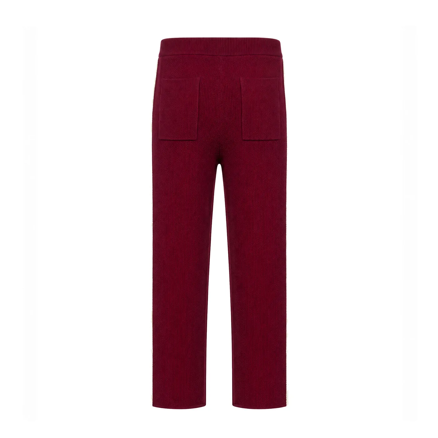 COOGI Heavy Weight Fashion Knit Track Pants pantaloni burgundy bumbac