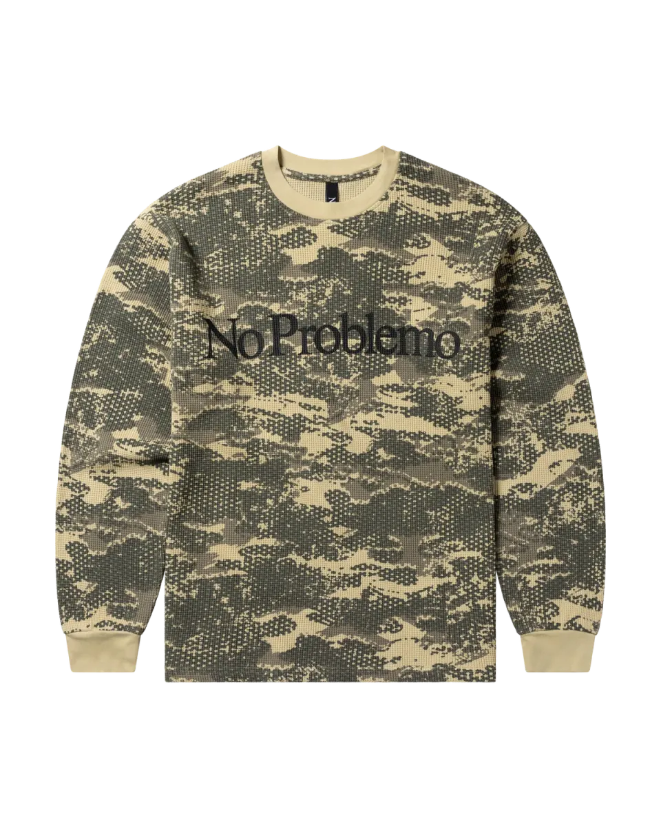 No Problemo Forest Waffle tricou Sand bumbac