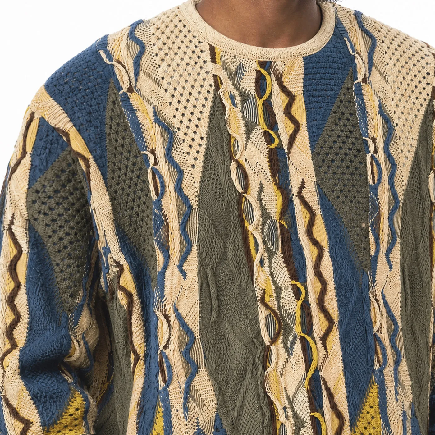 COOGI Heavy Weight Fashion Knit Crewneck pulover multicolor