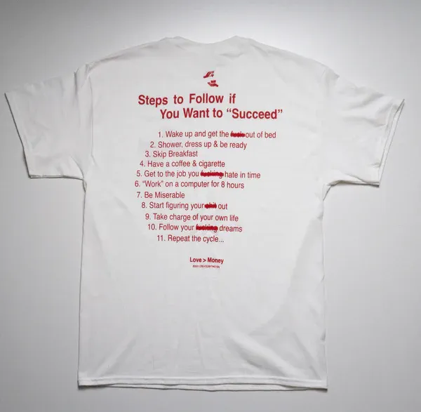 CREATEDBY Love Over Money tricou alb bumbac 175g