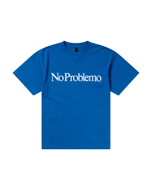 No Problemo SS Tee tricou albastru bumbac gros