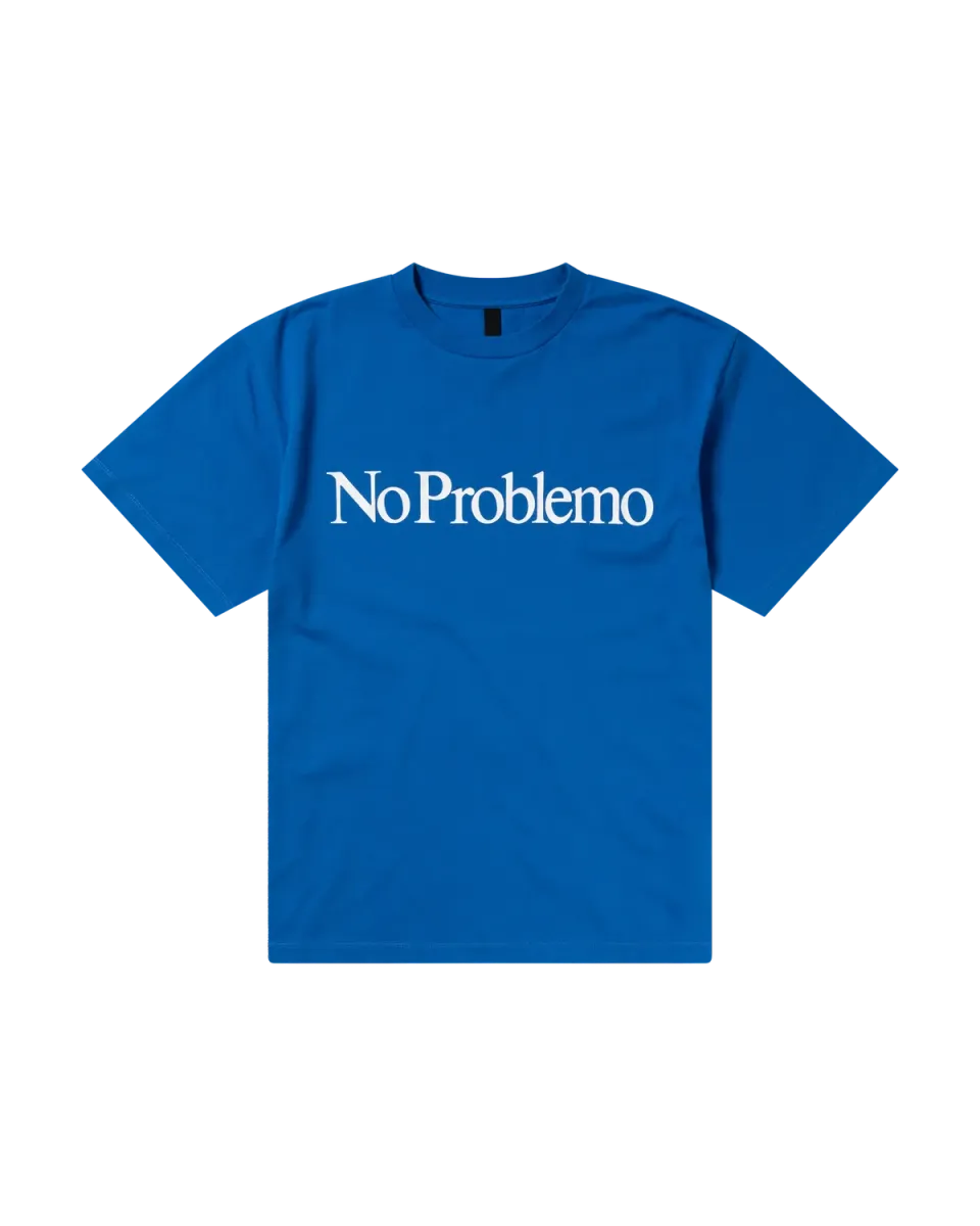 No Problemo SS Tee tricou albastru bumbac gros