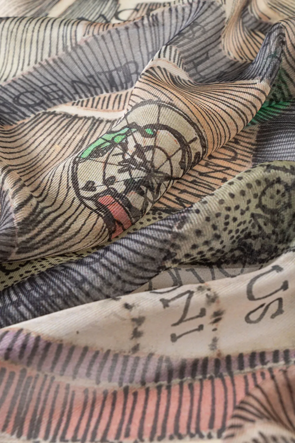 Gattinoni Planetarium Pashmina matase Watercolor 70x140