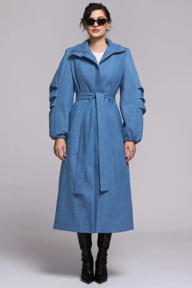Grama Shop Denim trench bumbac organic S