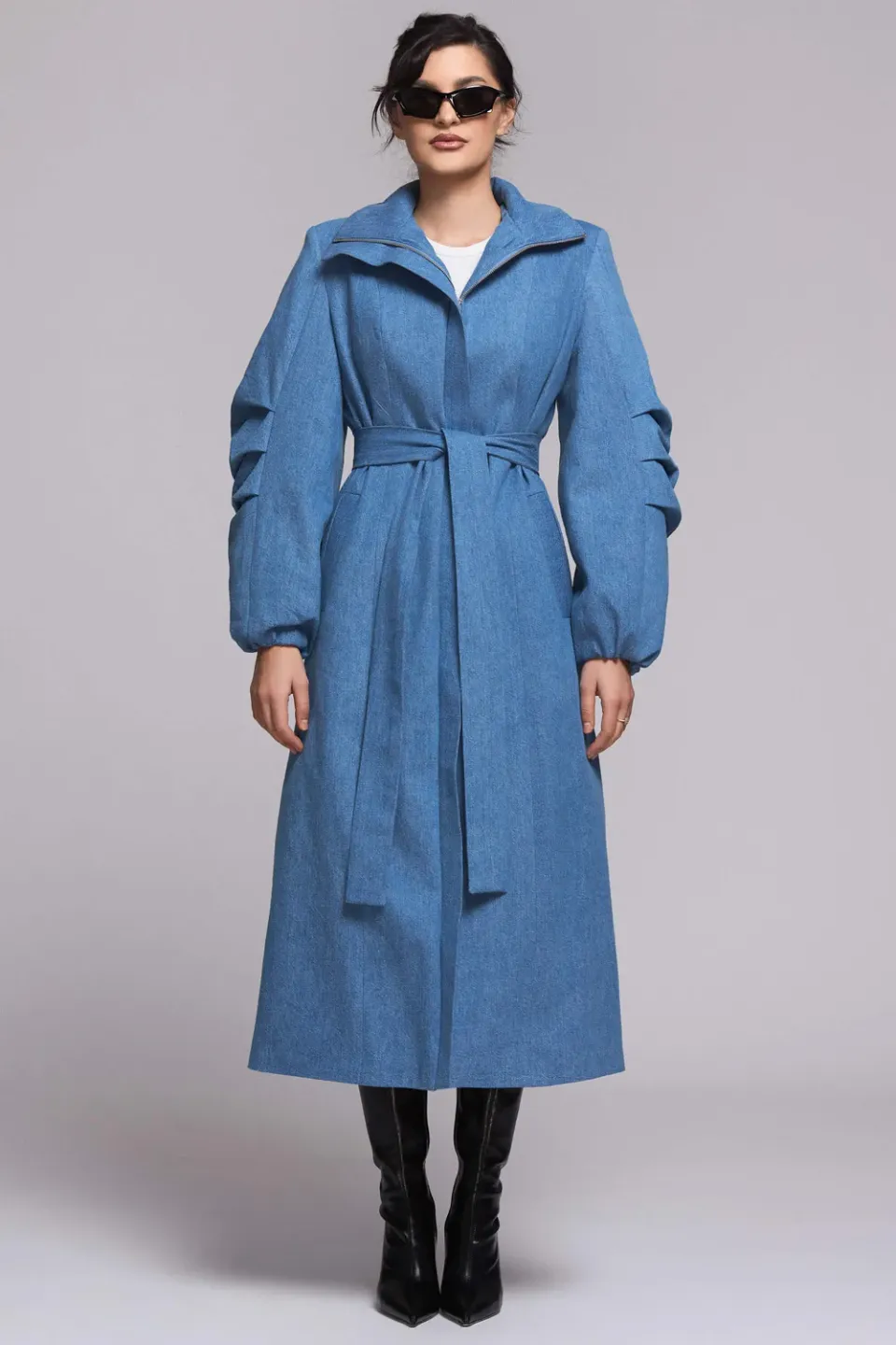 Grama Shop Denim trench bumbac organic S