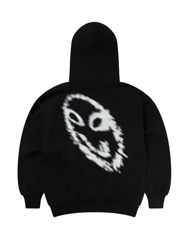 No Problemo Smile Away Hoodie hanorac negru bumbac